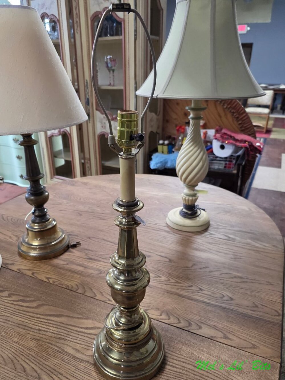 Vintage Brass Hollywood Regency Style Table Lamp